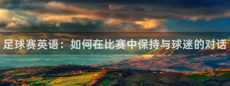 足球赛英语：如何在比赛中保持与球迷的对话